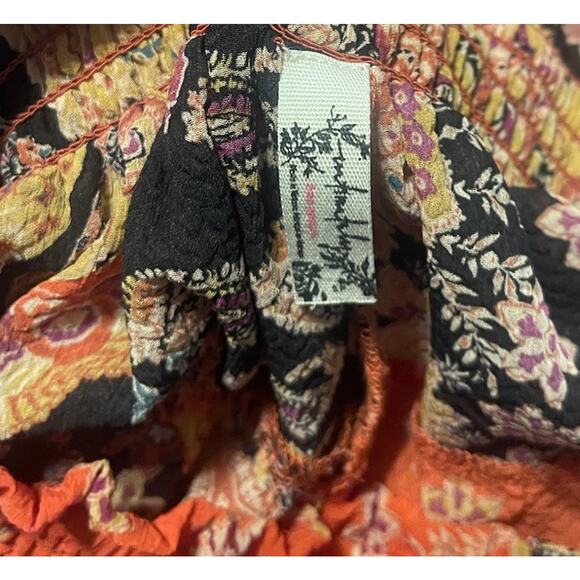 Free People Women's S Multicolor Starshine Printed Smocked Lounge Pants EUC - Picture 4 of 4